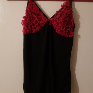 Ruffled top tank/chemise